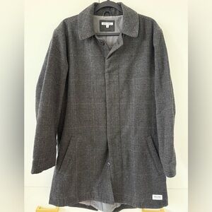 Banks Journal wool blend houndstooth car coat